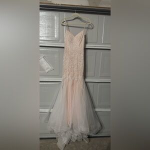 camille la vie elegant dress 
size 2
Blush color
train 
straps